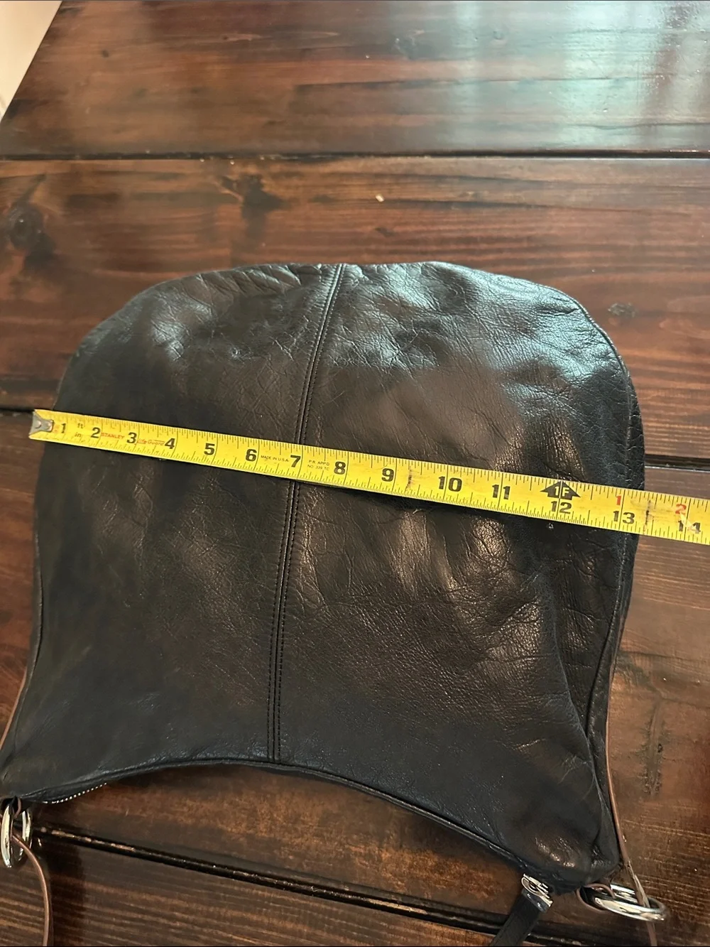 Hobo Black brown strap Leather Shoulder boho zipper Bag purse